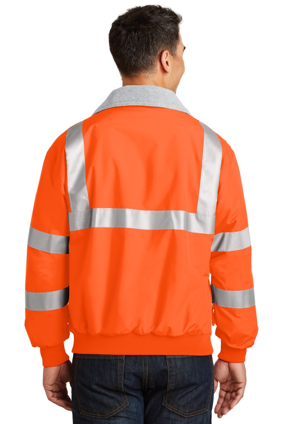 Port Authority Enhanced Visibility Challenger Jacket with Reflective Taping.  SRJ754 Safety Orange/ Reflective