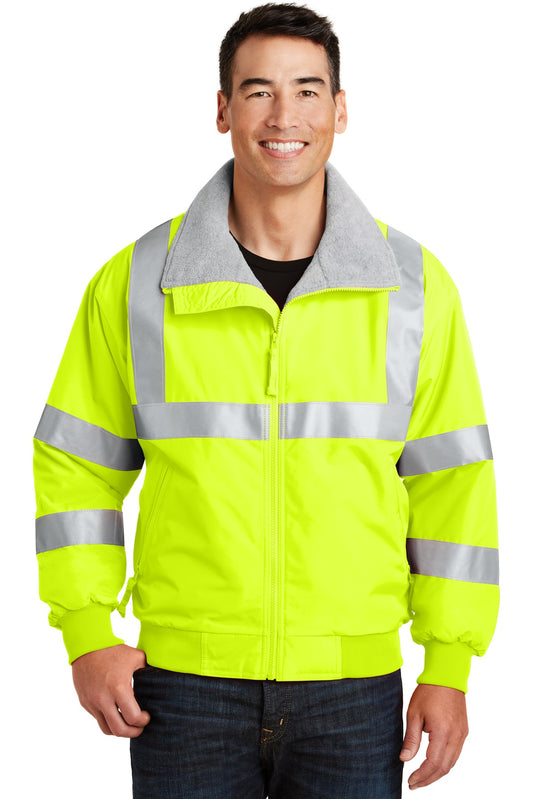 Port Authority Enhanced Visibility Challenger Jacket with Reflective Taping.  SRJ754 Safety Yellow/ Reflective