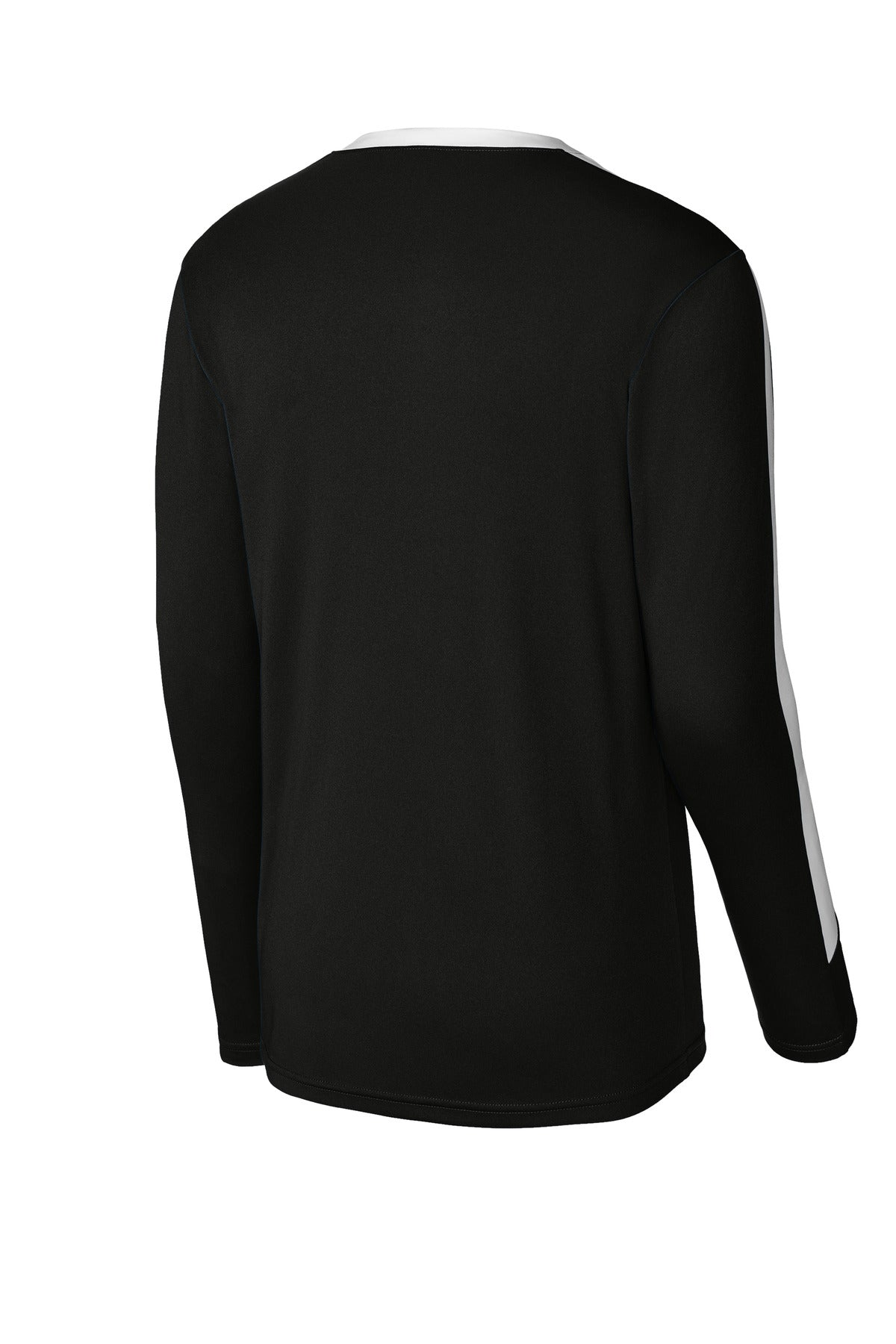 Sport-Tek Competitor United Long Sleeve Crew ST100LS Black/ White