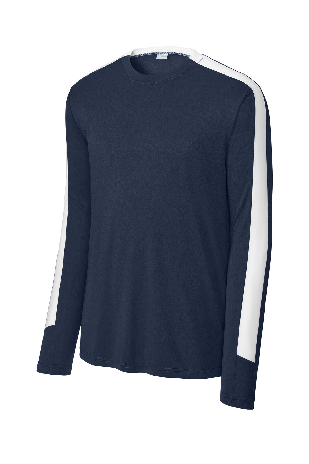 Sport-Tek Competitor United Long Sleeve Crew ST100LS True Navy/ White