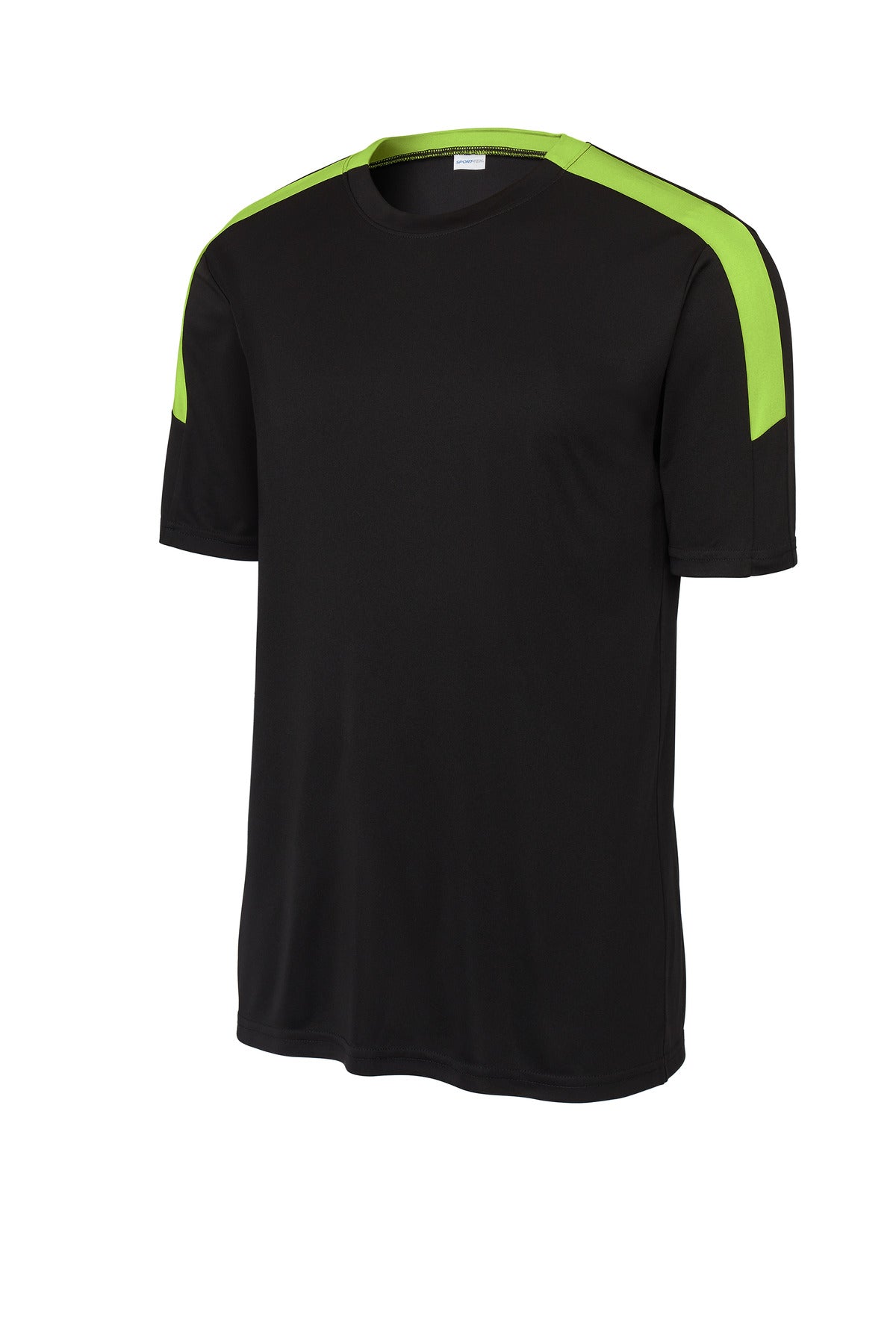 Sport-Tek Competitor United Crew ST100 Black/ Lime Shock