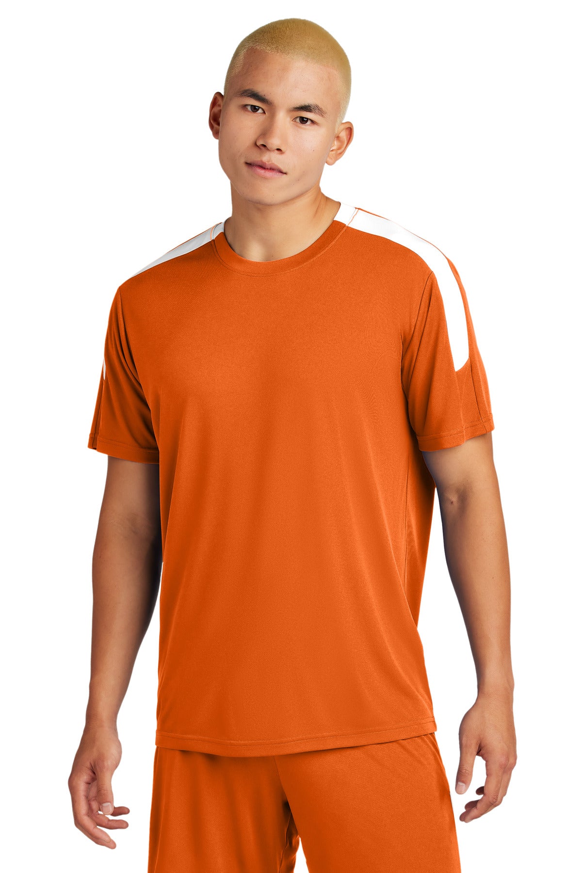 Sport-Tek Competitor United Crew ST100 Deep Orange/ White