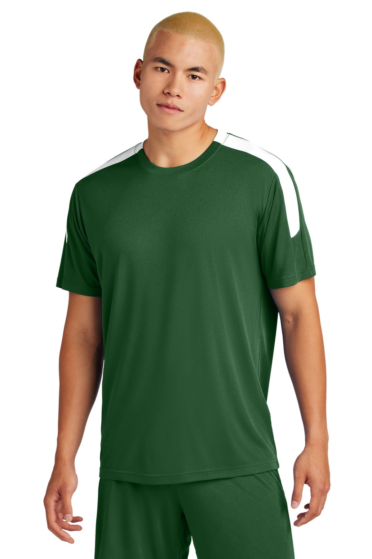 Sport-Tek Competitor United Crew ST100 Forest Green/ White