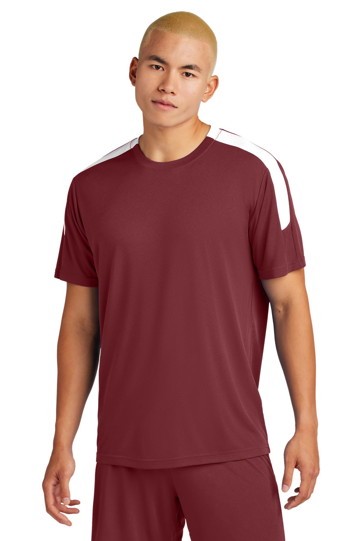 Sport-Tek Competitor United Crew ST100 Maroon/ White