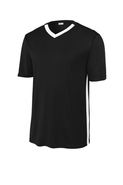Sport-Tek Competitor United V-Neck ST101 Black/ White