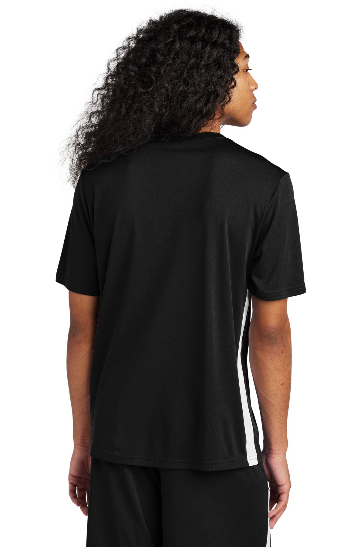 Sport-Tek Competitor United V-Neck ST101 Black/ White