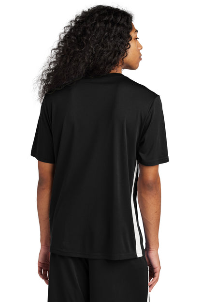 Sport-Tek Competitor United V-Neck ST101 Black/ White