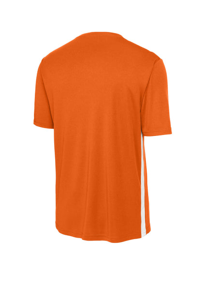 Sport-Tek Competitor United V-Neck ST101 Deep Orange/ White