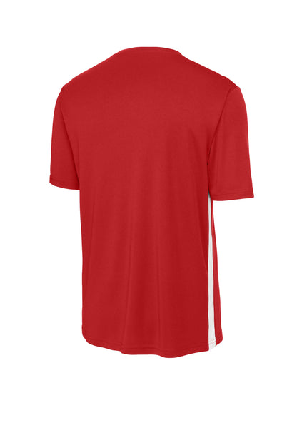 Sport-Tek Competitor United V-Neck ST101 Deep Red/ White