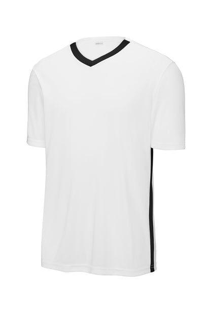 Sport-Tek Competitor United V-Neck ST101 White/ Black