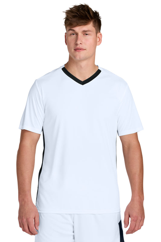 Sport-Tek Competitor United V-Neck ST101 White/ Black
