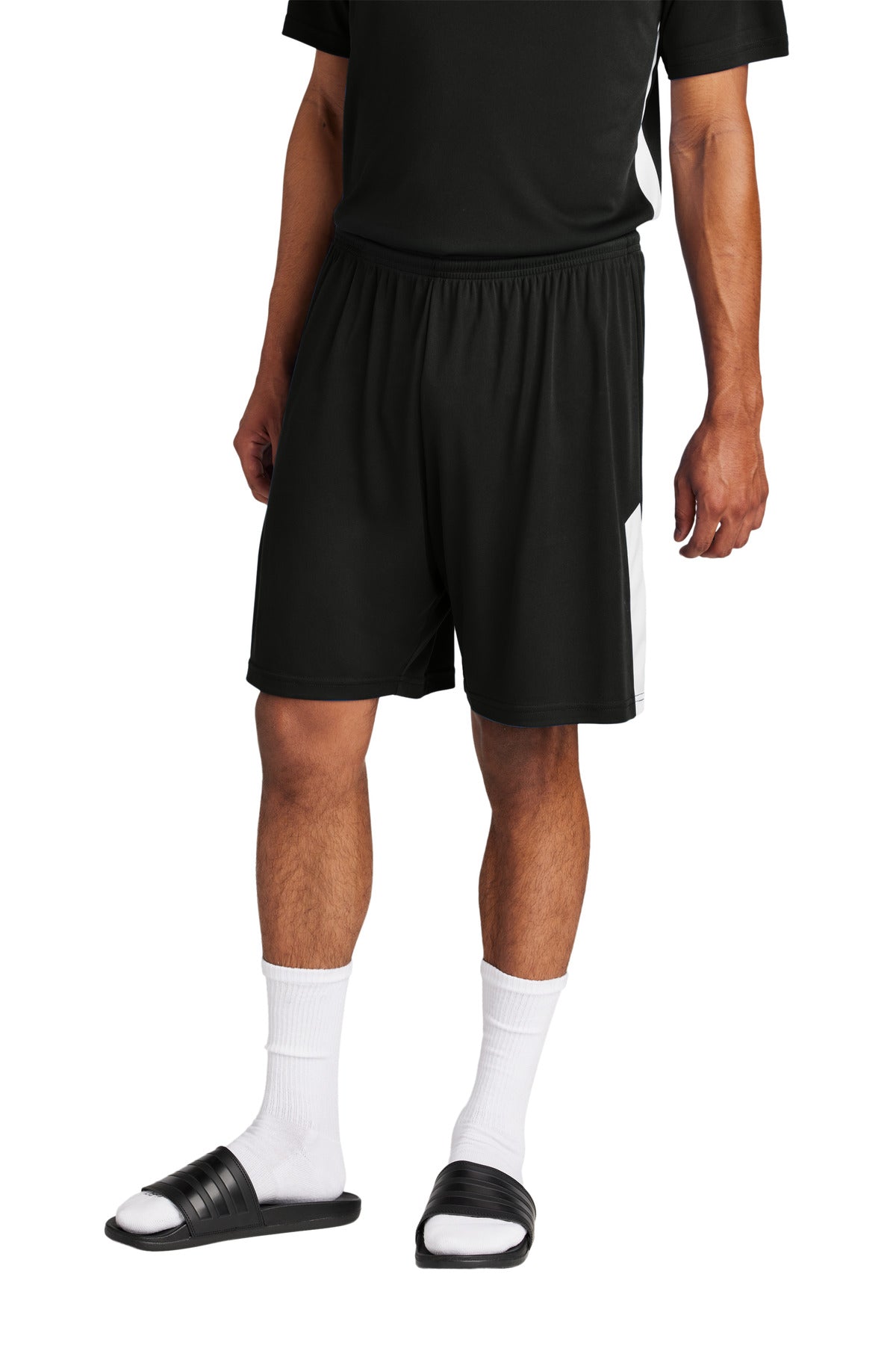 Sport-Tek Competitor United 7 Short ST103 Black/ White