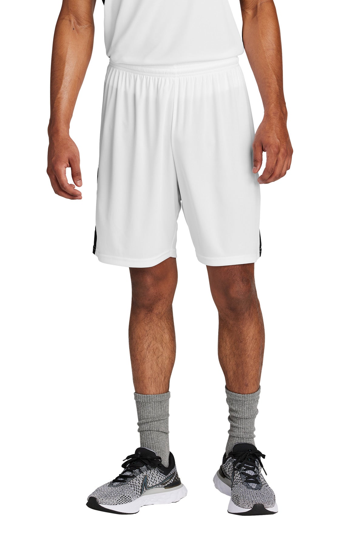 Sport-Tek Competitor United 7 Short ST103 White/ Black