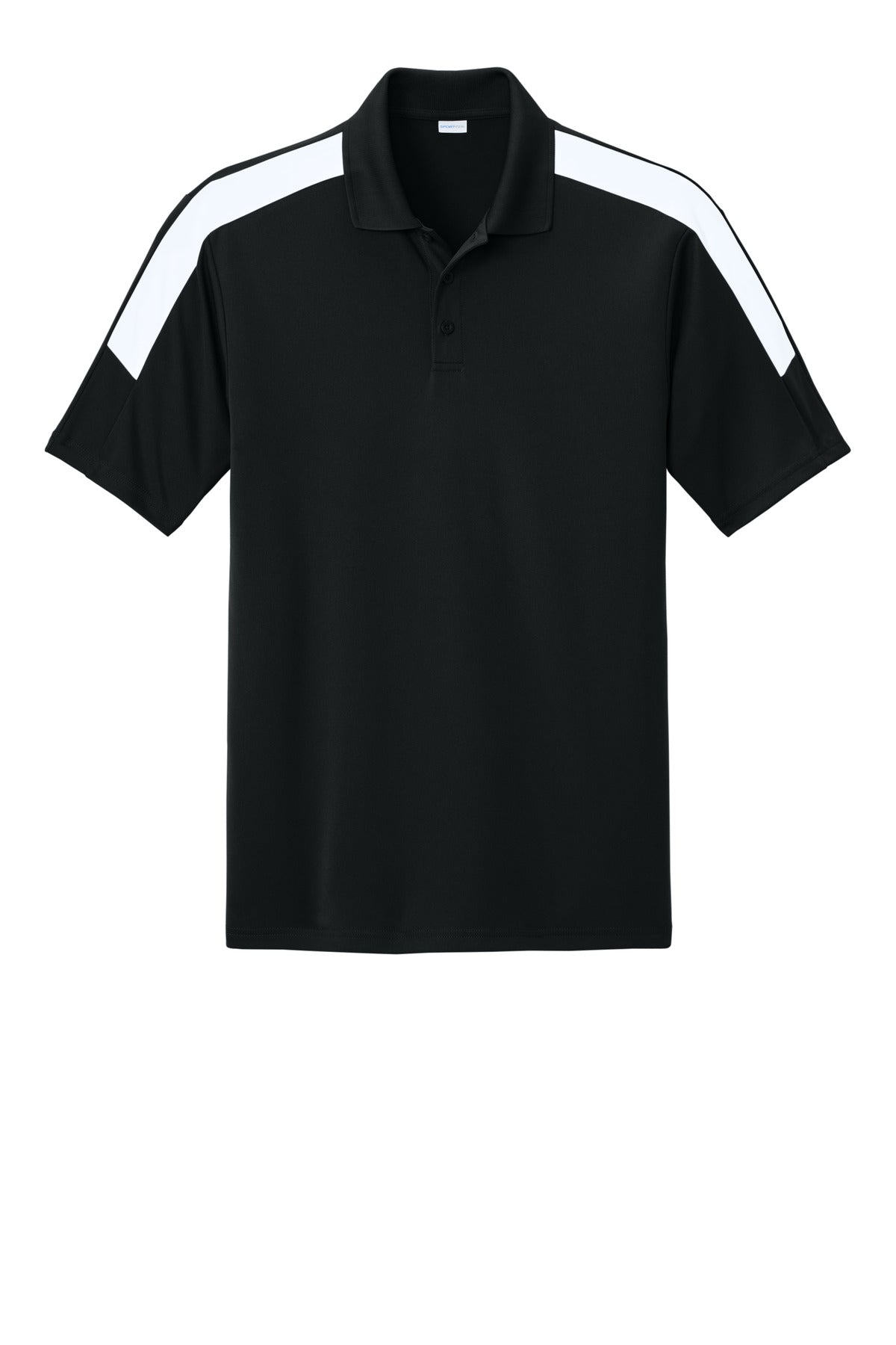 Sport-Tek Competitor United Polo ST104 Black/ White