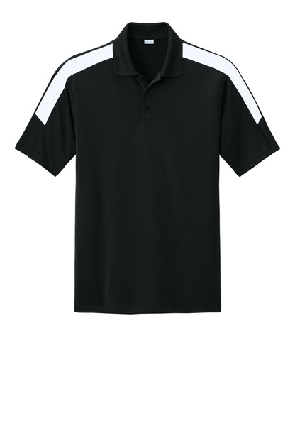Sport-Tek Competitor United Polo ST104 Black/ White