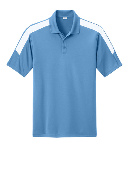 Sport-Tek Competitor United Polo ST104 Carolina Blue/ White