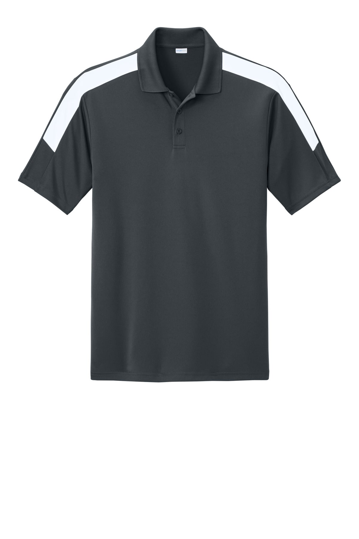 Sport-Tek Competitor United Polo ST104 Iron Grey/ White