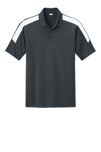 Sport-Tek Competitor United Polo ST104 Iron Grey/ White