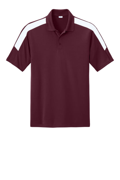 Sport-Tek Competitor United Polo ST104 Maroon/ White