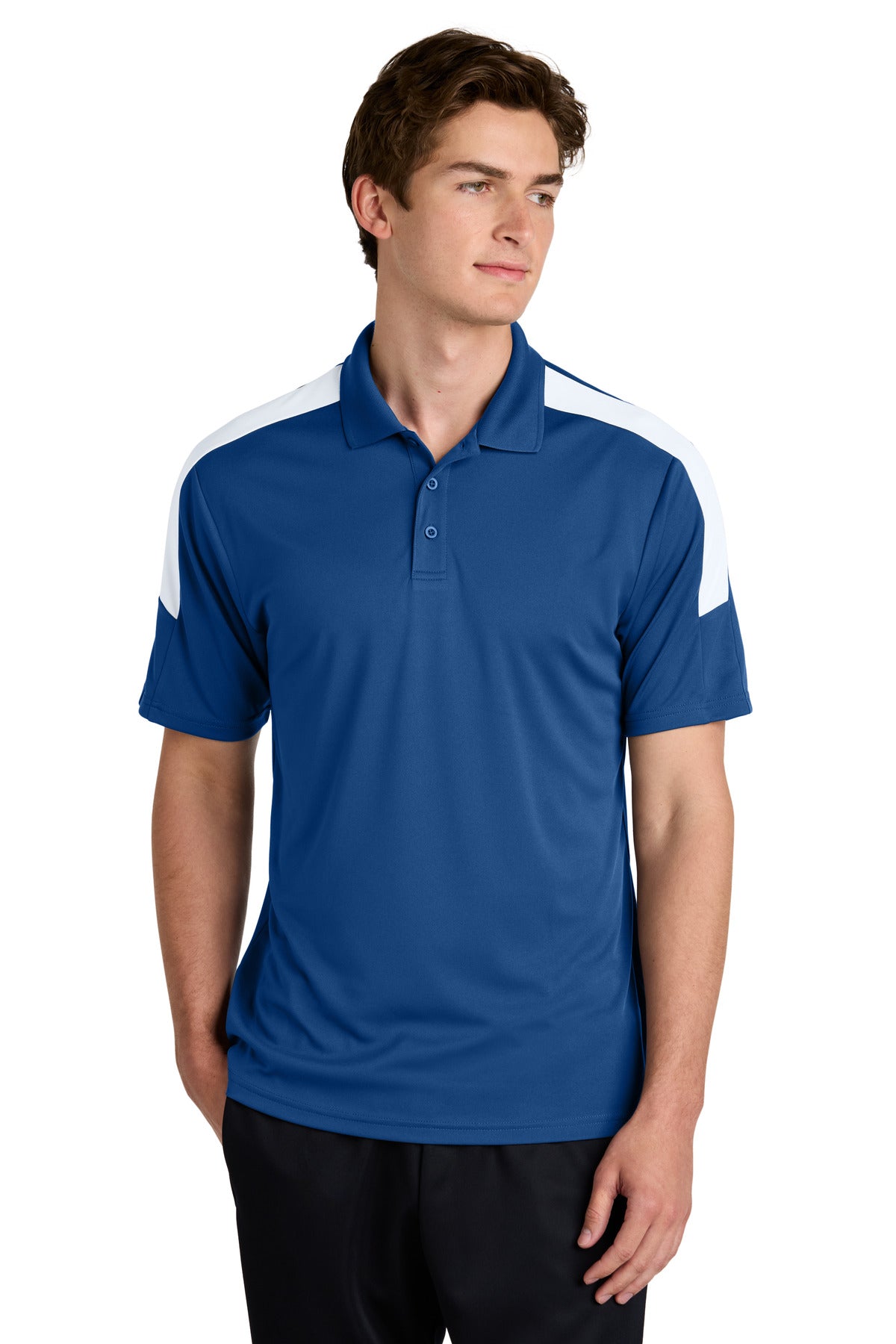 Sport-Tek Competitor United Polo ST104 Royal/ White