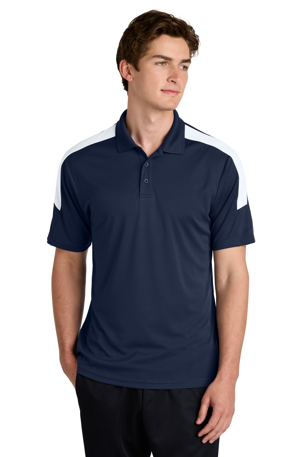 Sport-Tek Competitor United Polo ST104 True Navy/ White