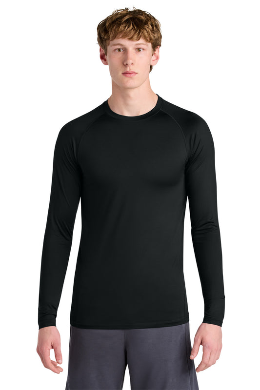 Sport-Tek PosiCharge Compression Long Sleeve Tee ST120LS Black