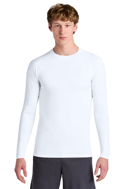 Sport-Tek PosiCharge Compression Long Sleeve Tee ST120LS White