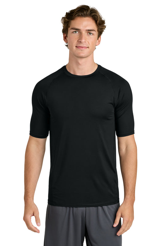 Sport-Tek PosiCharge Compression 1/2-Sleeve Tee ST120 Black
