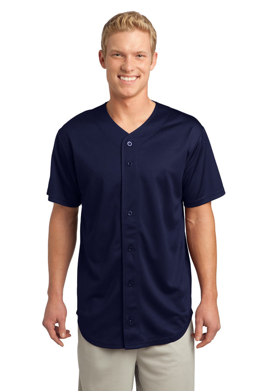 Sport-Tek PosiCharge Tough Mesh Full-Button Jersey. ST220 True Navy
