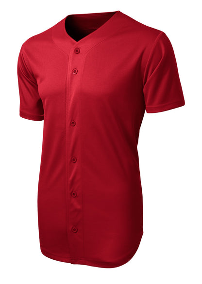 Sport-Tek PosiCharge Tough Mesh Full-Button Jersey. ST220 True Red