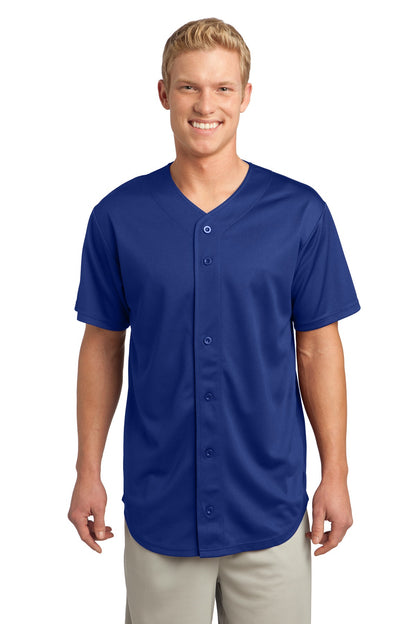 Sport-Tek PosiCharge Tough Mesh Full-Button Jersey. ST220 True Royal