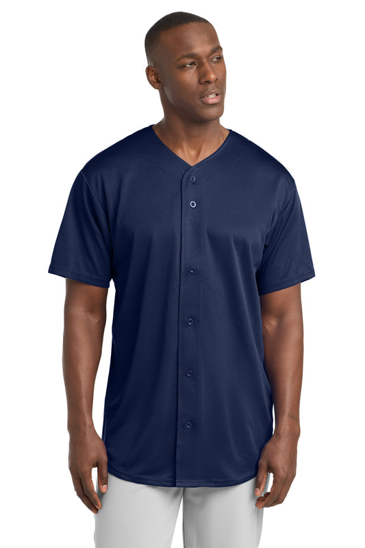 Sport-Tek PosiCharge Tough Mesh Full-Button Jersey ST220 True Navy
