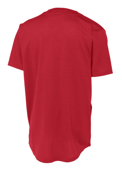 Sport-Tek PosiCharge Tough Mesh Full-Button Jersey. ST220 True Red