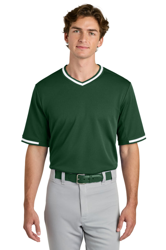 Sport-Tek Tough Mesh V-Neck Baseball Jersey ST221 Forest Green
