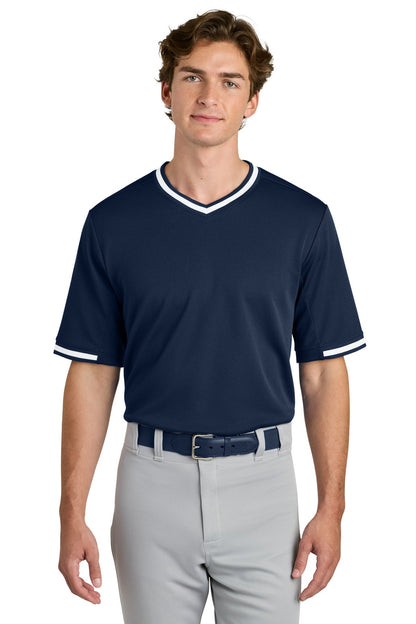 Sport-Tek Tough Mesh V-Neck Baseball Jersey