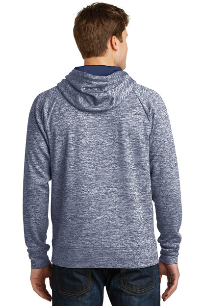 Sport-Tek PosiCharge Electric Heather Fleece Hooded Pullover. ST225 True Navy Electric
