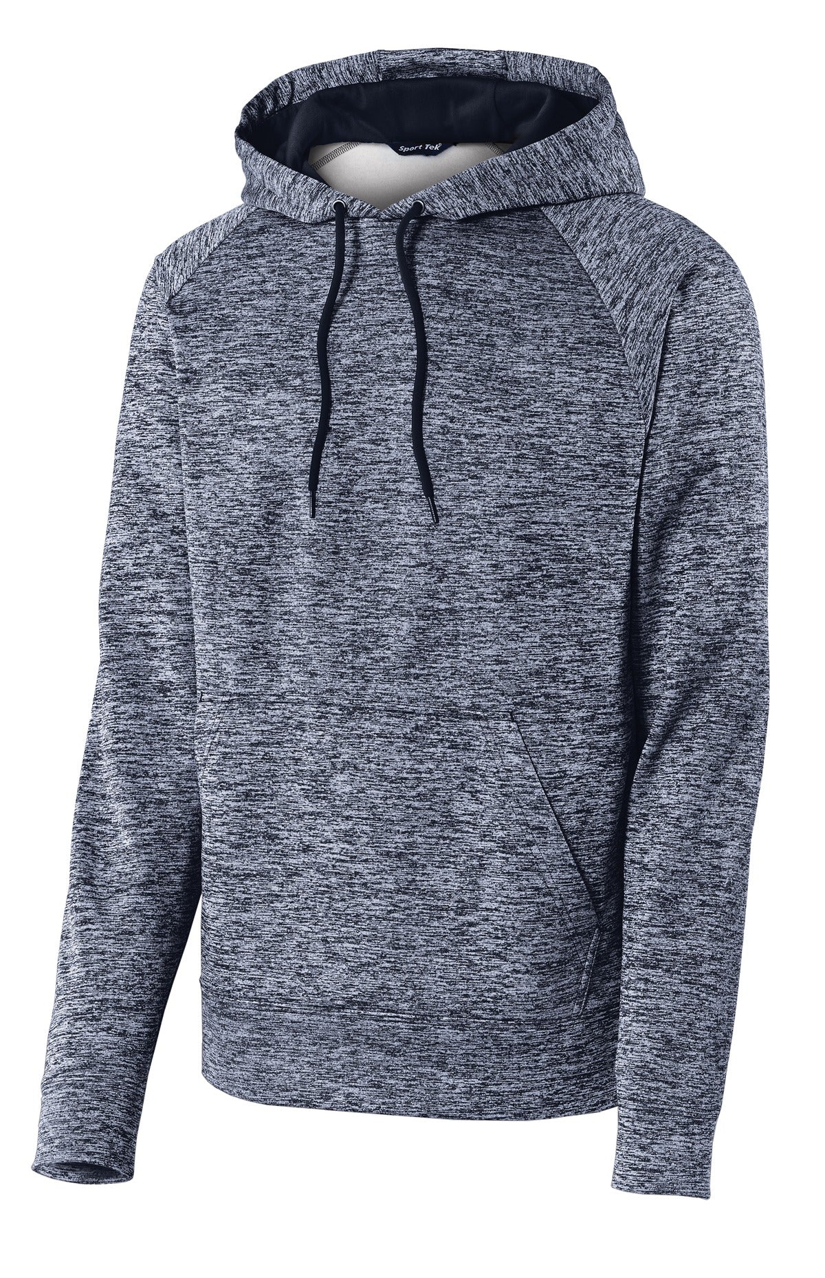 Sport-Tek PosiCharge Electric Heather Fleece Hooded Pullover. ST225 True Navy Electric