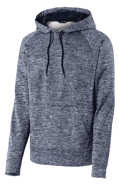 Sport-Tek PosiCharge Electric Heather Fleece Hooded Pullover. ST225 True Navy Electric