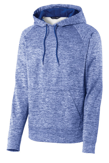 Sport-Tek PosiCharge Electric Heather Fleece Hooded Pullover. ST225 True Royal Electric