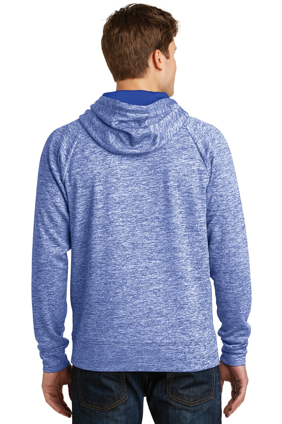 Sport-Tek PosiCharge Electric Heather Fleece Hooded Pullover. ST225 True Royal Electric