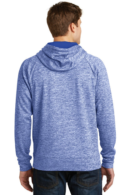 Sport-Tek PosiCharge Electric Heather Fleece Hooded Pullover. ST225 True Royal Electric
