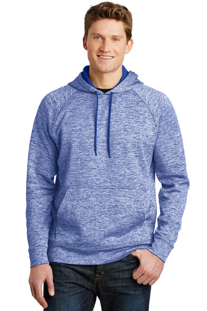 Sport-Tek PosiCharge Electric Heather Fleece Hooded Pullover. ST225 True Royal Electric