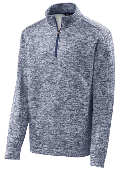 Sport-Tek PosiCharge Electric Heather Fleece 1/4-Zip Pullover. ST226 True Navy Electric