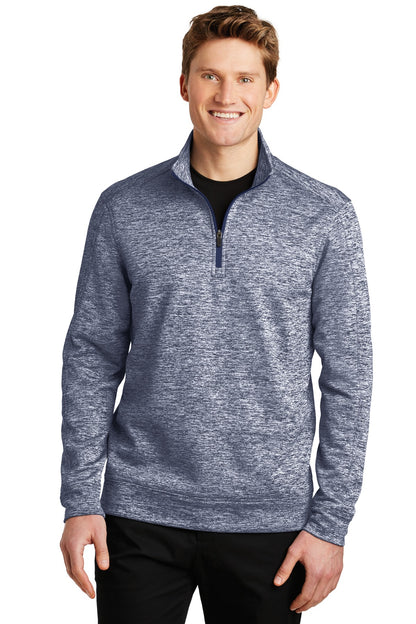 Sport-Tek PosiCharge Electric Heather Fleece 1/4-Zip Pullover. ST226 True Navy Electric