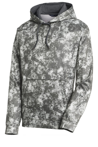 Sport-Tek Sport-Wick Mineral Freeze Fleece Hooded Pullover. ST230 Dark Smoke Grey