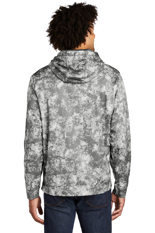 Sport-Tek Sport-Wick Mineral Freeze Fleece Hooded Pullover. ST230 Dark Smoke Grey