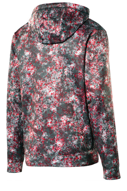 Sport-Tek Sport-Wick Mineral Freeze Fleece Hooded Pullover. ST230 Deep Red