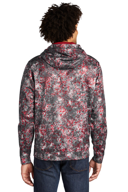 Sport-Tek Sport-Wick Mineral Freeze Fleece Hooded Pullover. ST230 Deep Red