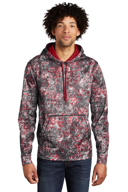 Sport-Tek Sport-Wick Mineral Freeze Fleece Hooded Pullover. ST230 Deep Red