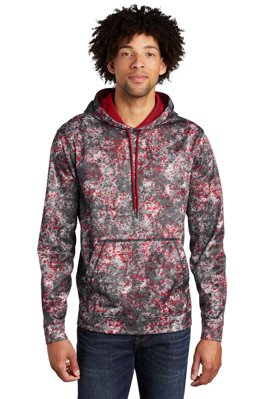 Sport-Tek Sport-Wick Mineral Freeze Fleece Hooded Pullover. ST230 Deep Red